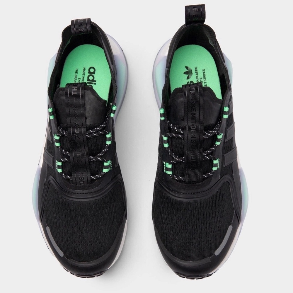 Adidas Originals NMD V3 Size men’s 9.5 Running Sneakers #084 black and mint - Picture 3 of 9